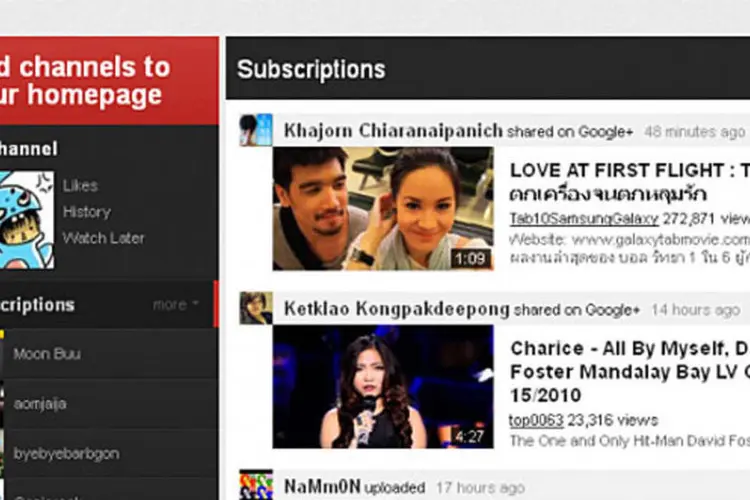 A nova página inicial do YouTube destaca vídeos que os contatos do Google Plus compartilharam (The Next Web)