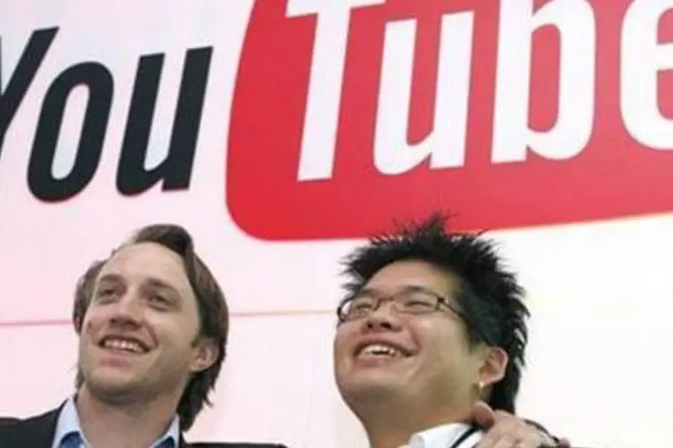 Os fundadores do YouTube, Steve Chen e Chad Hurley: site foi o mais utilizado por brasileiros para verem vídeos em julho (Arquivo)