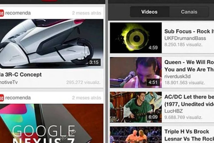 
	App do YouTube no iPhone: Google est&aacute; experimentando um sistema adapt&aacute;vel, que configura a resolu&ccedil;&atilde;o de acordo com a qualidade da rede dispon&iacute;vel
 (Reprodução)