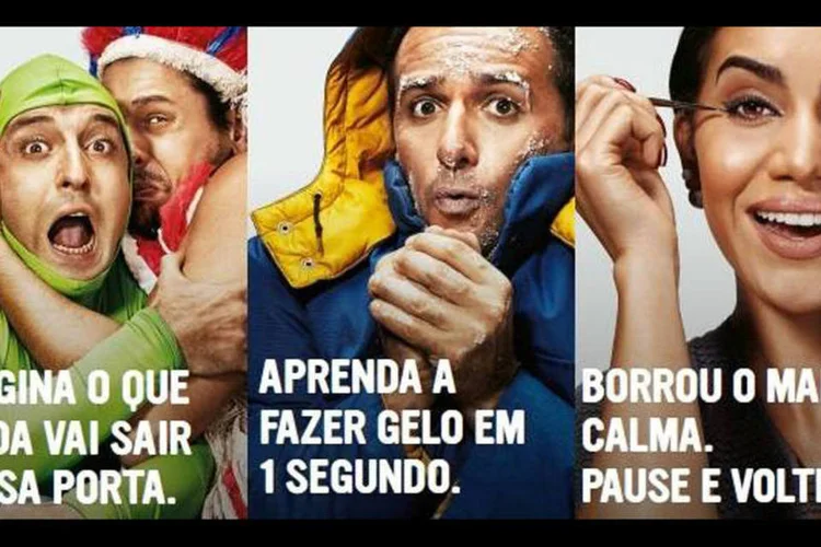 Anúncio off line do Youtube: muitos consumidores e anunciantes ainda não conheciam alguns dos principais criadores do YouTube (Reprodução)