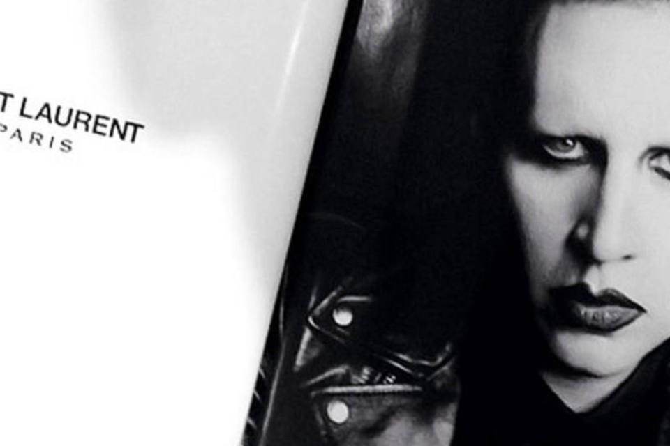 Marilyn Manson estrela nova campanha da Saint Laurent Paris