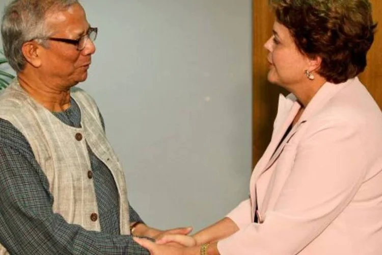 O banqueiro dos pobres se encontrou com a presidente Dilma Rousseff para discutir políticas de assistência social (Roberto Stuckert Filho/Presidência da República)