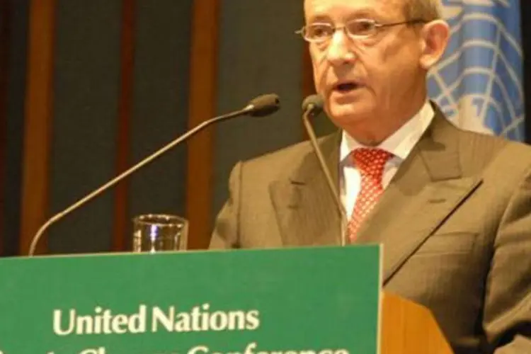 O secretário-executivo da Convenção das Nações Unidas sobre Mudança Climática, Yvo De Boer, em conferência da ONU realizada em Copenhague, Dinamarca, no ano passado (.)