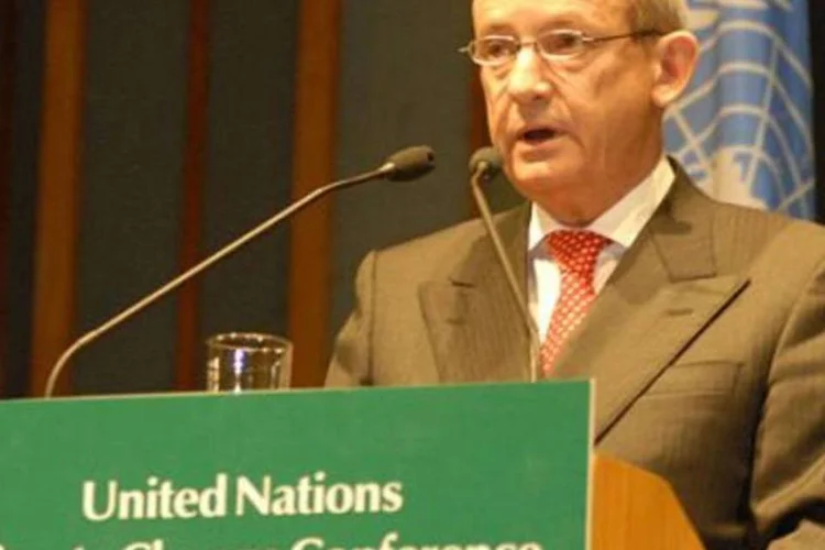 O secretário-executivo da Convenção das Nações Unidas sobre Mudança Climática, Yvo De Boer, em conferência da ONU realizada em Copenhague, Dinamarca, no ano passado (.)