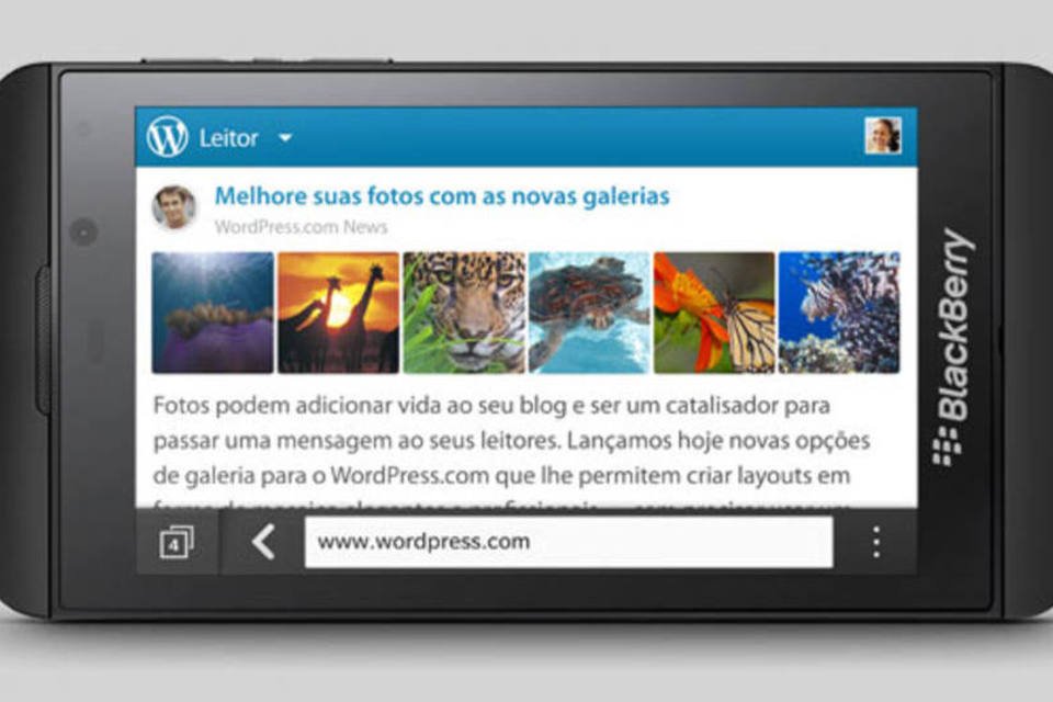 Blackberry Z10 é intuitivo e cheio de recursos