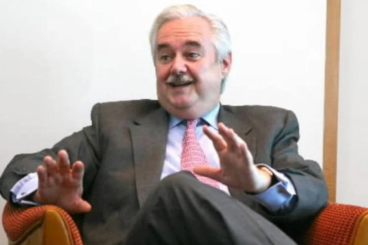 Lorenzo Zambrano, então como chairman e CEO da Cemex, durante uma entrevista na sede da companhia em Monterrey, México, em maio de 2004 (Mauricio Alanis/Bloomberg News)