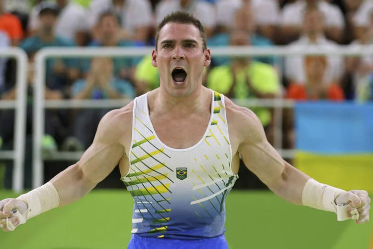 
	Zanetti: a medalha de ouro nas argolas ficou com o grego Eleftherios Petrounias, atual campe&atilde;o mundial
 (Marko Djurica / Reuters)