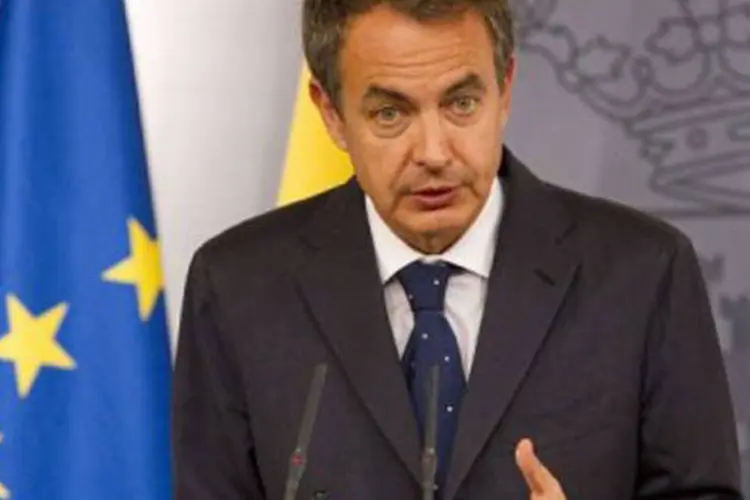 Em entrevista coletiva, Zapatero descartou qualquer necessidade de um resgate à Espanha
 (Pierre-Philippe Marcou/AFP)