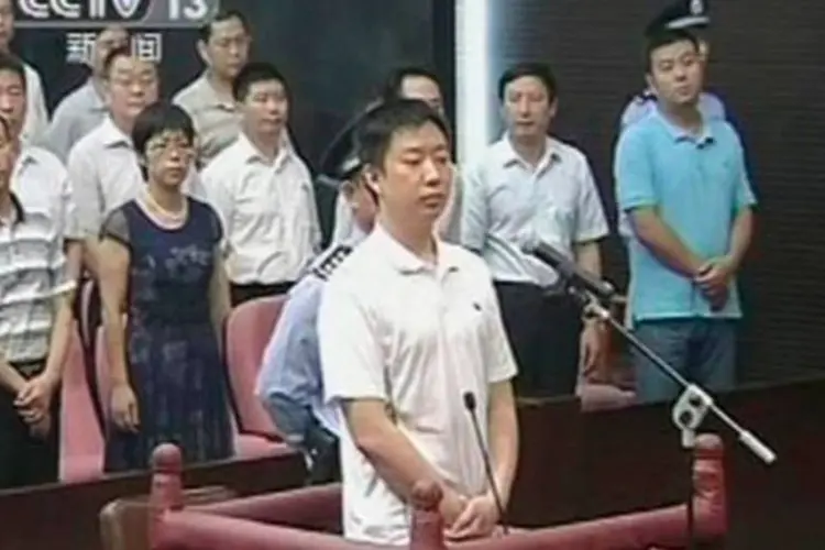 O assessor da família de Bo Xilai,  Zhang Xiaojun (CCTV via Reuters TV)