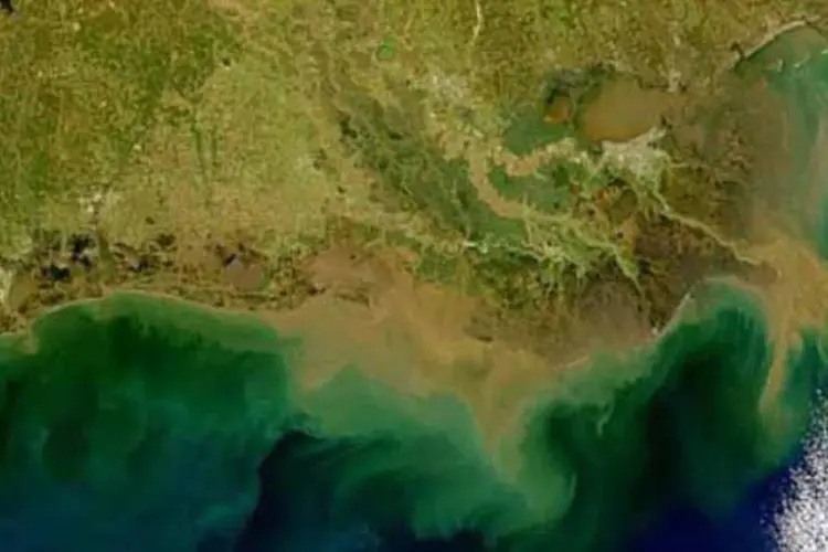 Zona Morta Costeira ao longo da costa da Luisiana. (Permaculture)