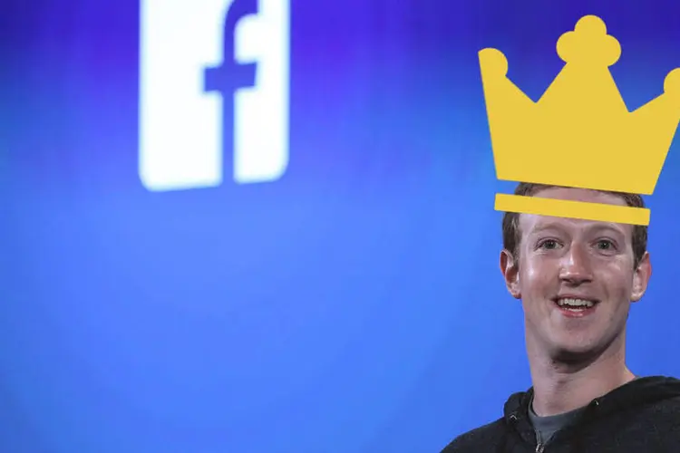 Mark Zuckerberg: apps do Facebook conquistaram usuários ao redor do mundo (Justin Sullivan/Getty Imagens e EXAME.com)