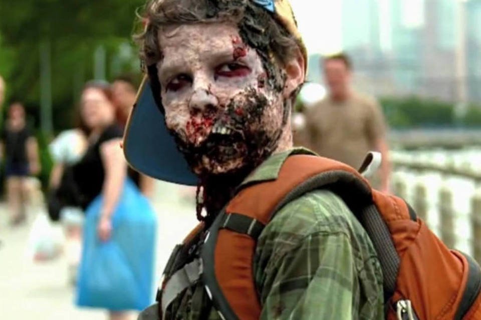 Zumbis soltos em NY promovem The Walking Dead