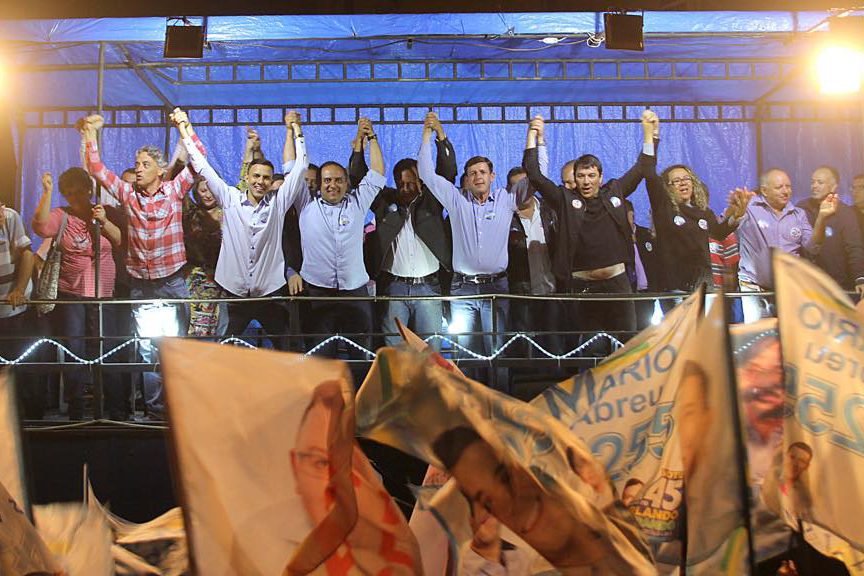 Orlando Morando comemora vitória: o tucano levou as eleições em um dos principais redutos petistas do ABC paulista, São Bernardo do Campo (Facebook/Divulgação)