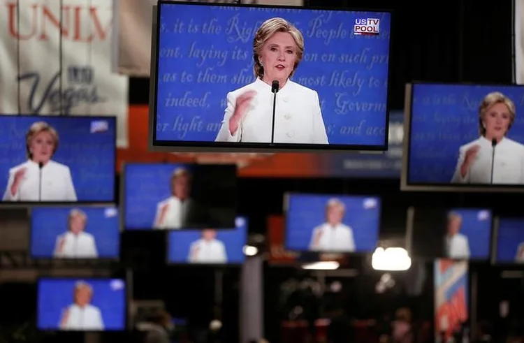 Debate: o segundo debate, na semana passada, foi visto por 66,5 milhões de pessoas (Jim Urquhart/Reuters)