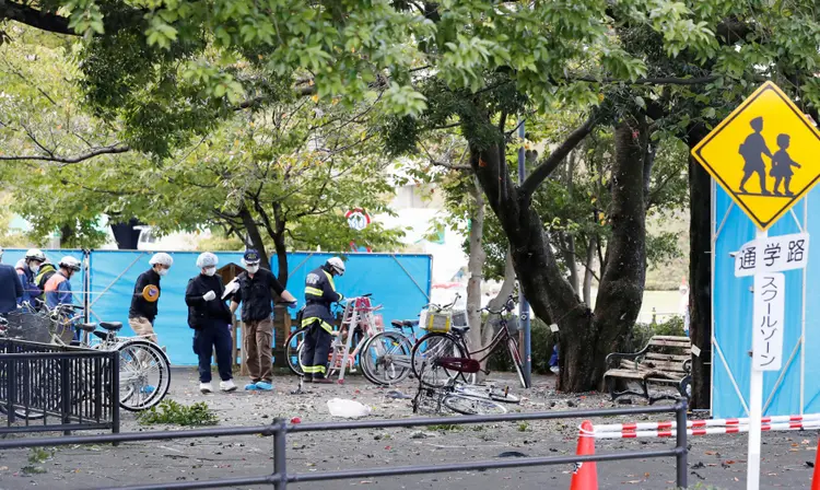 Explosão no Japão: Homem morto foi encontrado em estacionamento de bicicletas do parque (Kyodo/Reuters)