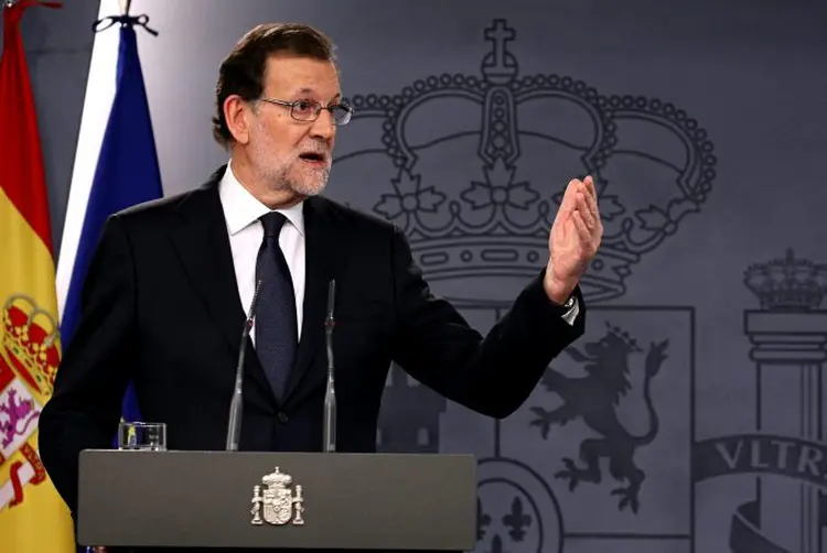 Mariano Rajoy: o governo "solicitou formalmente ao governo da Generalitat que confirme se declarou a independência" (Sergio Perez/Reuters)