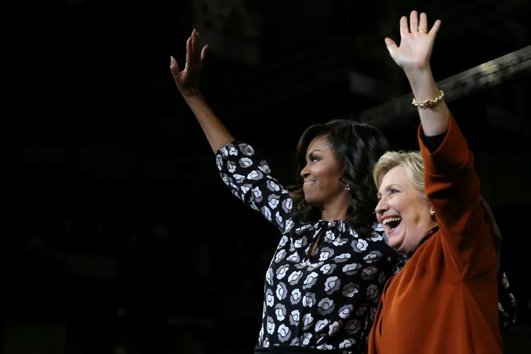 Michelle Obama: ela se tornou "nossa arma não tão secreta", reconheceu recentemente Brian Fallon, porta-voz de Hillary (Carlos Barria/Reuters)