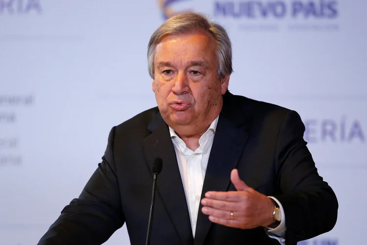 Guterres: "O secretário-geral disse que espera ter outra conversa com o presidente (americano) depois que assumir a presidência" (Jaime Saldarriaga/Reuters)