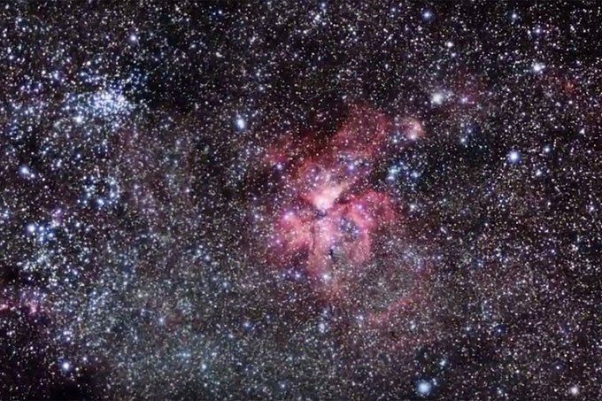 Eta Carinae: por meio das imagens, o grupo de astrônomos conseguiu observar estruturas novas e inesperadas na estrela binária (ESO/Divulgação)