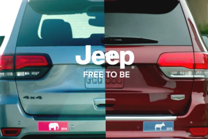 Jeep tenta unir EUA de Hillary e Trump em nova campanha