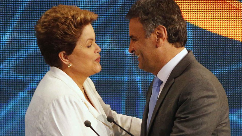 Dilma e Aécio: ela foi alvo de um processo de impeachment, e ele, denunciado por corrupção e obstrução da Justiça (Paulo Whitaker/Reuters)