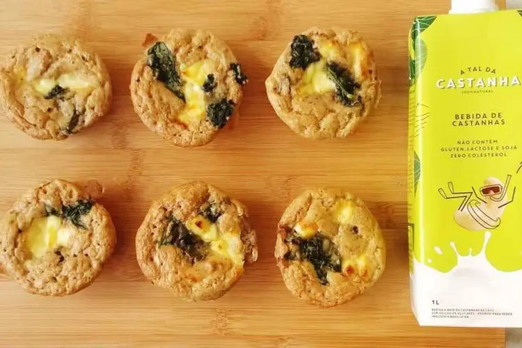
	Leite vegetal e muffins feitos com castanhas: a marca posta v&aacute;rias receitas no Instagram para divulgar seu produto
 (Divulgação)