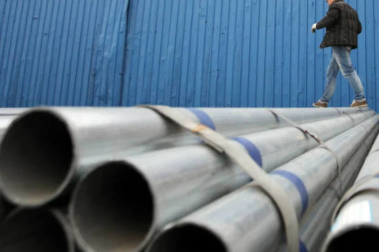 Aço: a siderurgia é a segunda fonte de poluição atmosférica na China (Tomohiro Ohsumi/Bloomberg)