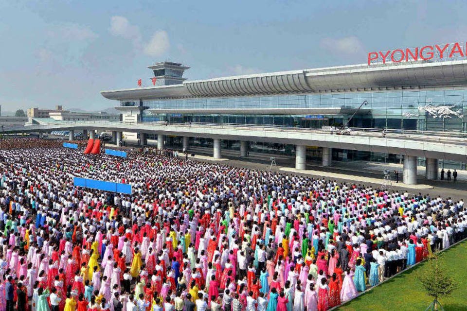 Veja o luxuoso novo terminal do aeroporto da Coreia do Norte