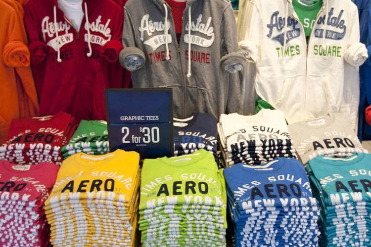 
	A&eacute;ropostale: &ldquo;A A&eacute;ropostale parece o lugar onde sua m&atilde;e te leva para fazer compras antes de voltar &agrave;s aulas&rdquo;
 ( Scott Eells/Bloomberg)