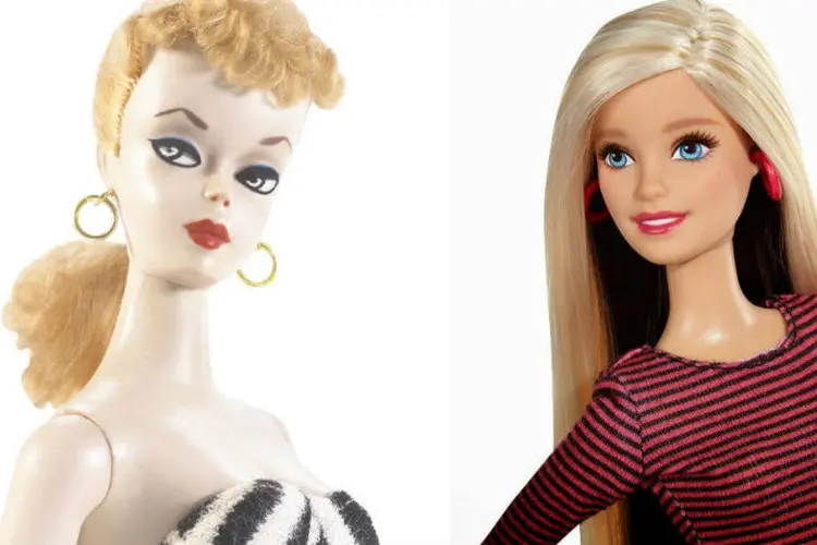 Barbie de 1959 e Barbie de 2015 (Reprodução)