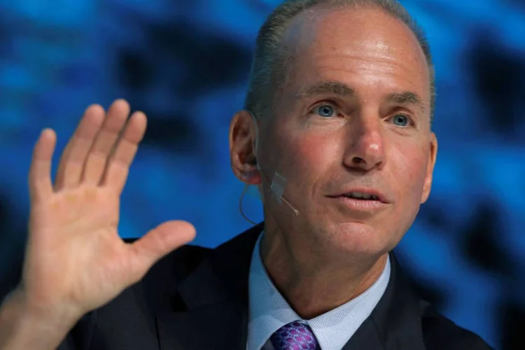 
	Dennis Muilenburg: &ldquo;Estou convencido de que a primeira pessoa a colocar os p&eacute;s em Marte chegar&aacute; l&aacute; em um foguete da Boeing&rdquo;
 (Jim Young/Reuters)