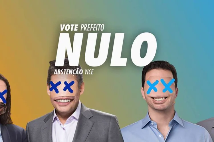 
	Clima de campanha: jingle e at&eacute; com&iacute;cio para o &quot;Voto Nulo&quot;
 (Reprodução/Facebook)