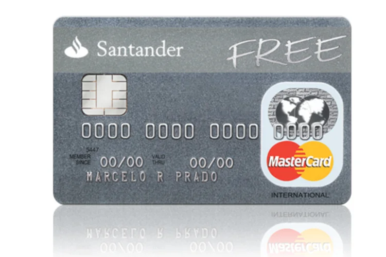 Santander Free: Clientes precisam gastar 100 reais por mês no cartão para continuar isentos de anuidade (Site do Santander/Reprodução)