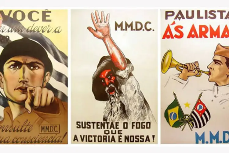 Cartazes da Revolução de 1932
 (Reprodução)