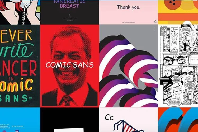 Comic Sans for Cancer: a fonte foi usada em pôsteres da campanha beneficente
 (Reprodução)