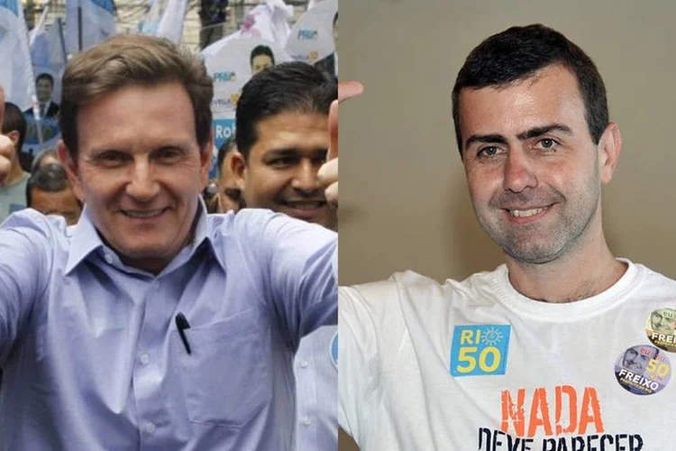 Crivella e Freixo: a dianteira de Crivella sobre Freixo passou de 17 para 23 pontos porcentuais (Divulgação)