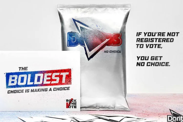 "Novo" sabor de Doritos: campanha para falar da importância do voto (Reprodução)