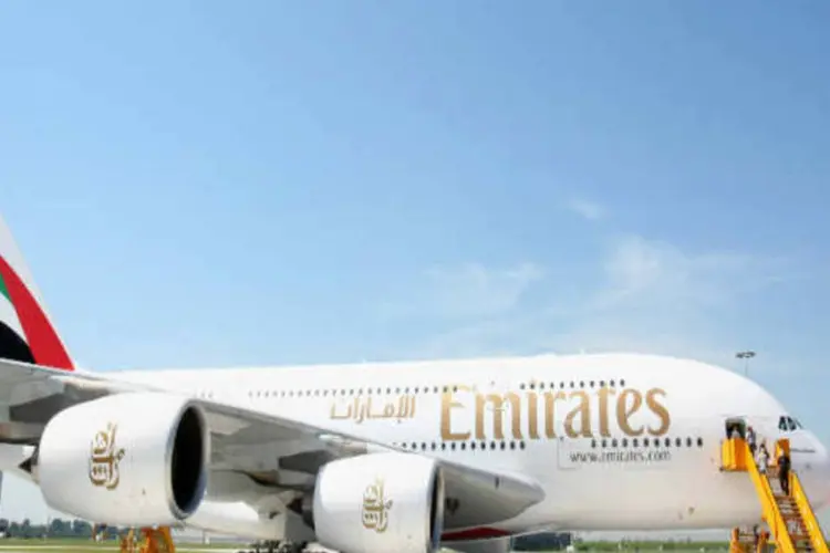 Avião da Emirates: companhia fez uma provocação contra a United após a companhia arrastar um passageiro (Getty Images/Getty Images)