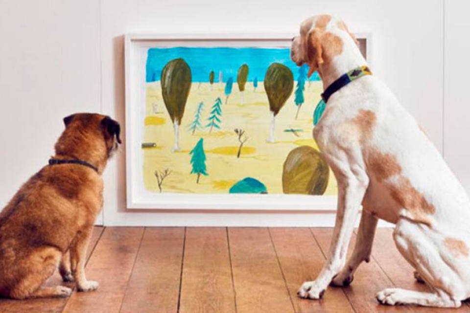 Esta é a primeira exposição de arte feita para cachorros