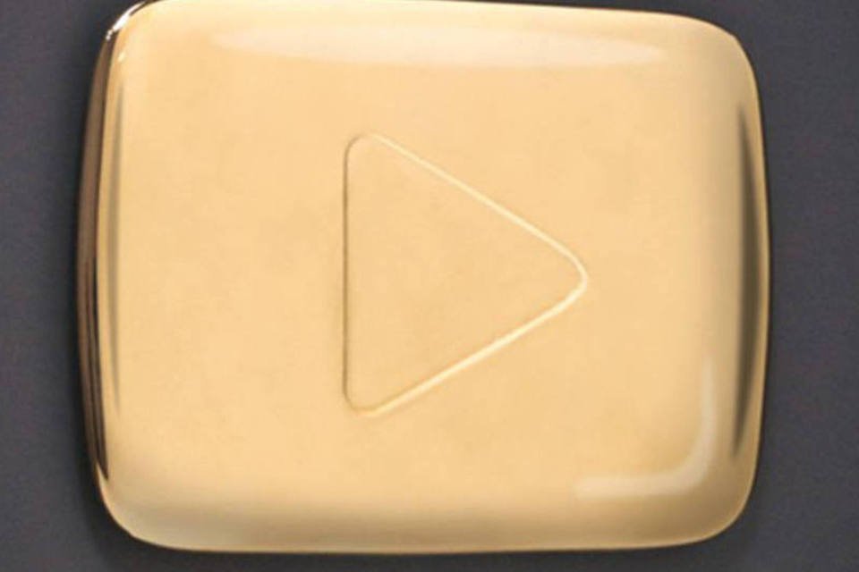 YouTube premia canais recordistas com botão de ouro