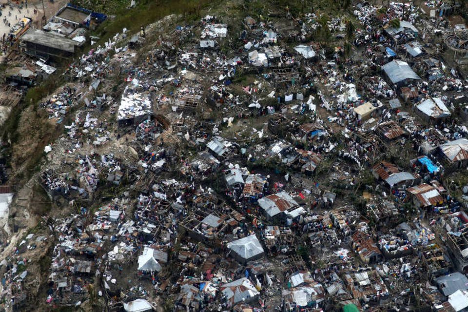 Imagem aérea mostra a destruição do furacão Matthew no Haiti em 2010 (Reuters/Reuters)