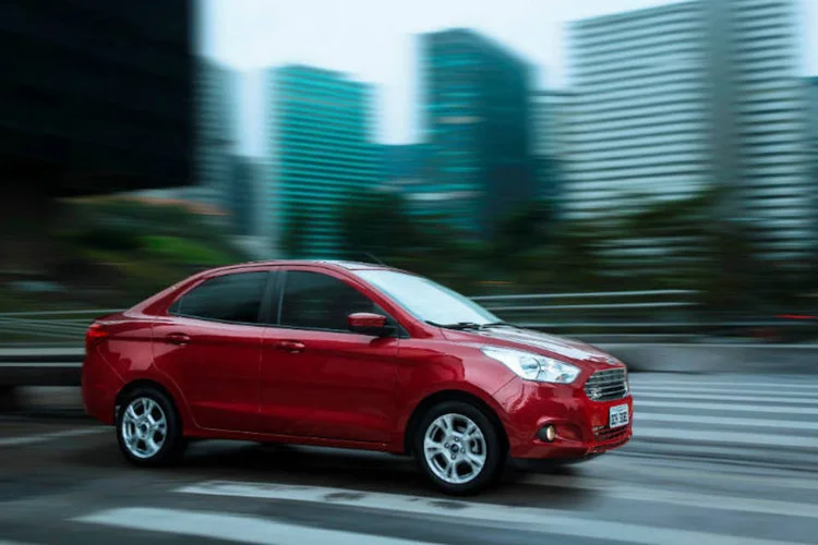 O sedã Ford Ka%2B (Divulgação/Ford/Divulgação)