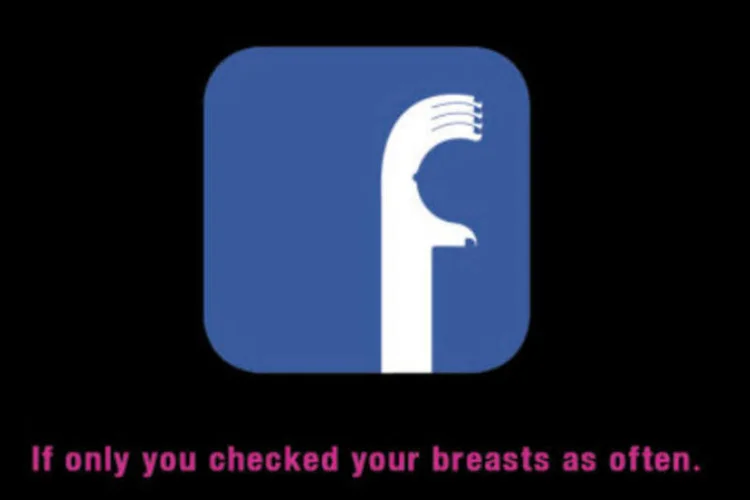 
	Facebook: objetivo do logo &eacute; incentivar mulheres a realizarem o autoexame com frequ&ecirc;ncia
 (Reprodução)