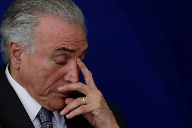 Temer: o presidente embarcou para São Paulo, onde passará a noite de hoje (Ueslei Marcelino/Reuters)