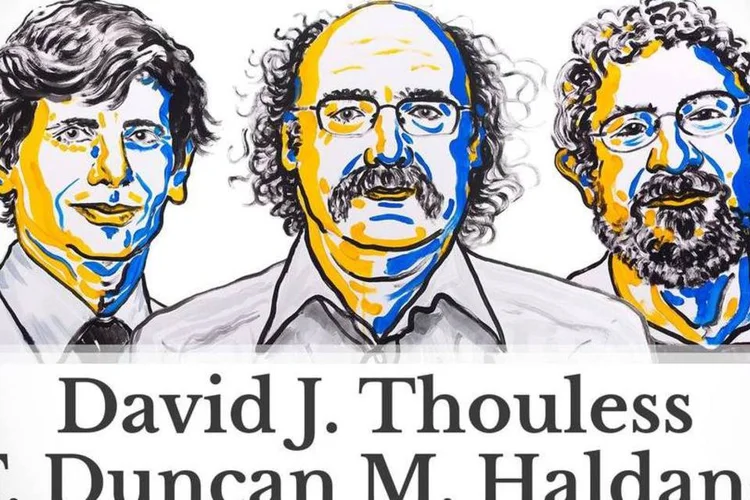 Prêmio Nobel de Física: comitê afirmou que descoberta de britânicos abriu a corrida por pesquisas sobre novas fases da matéria (Reprodução/Nobel Prize)