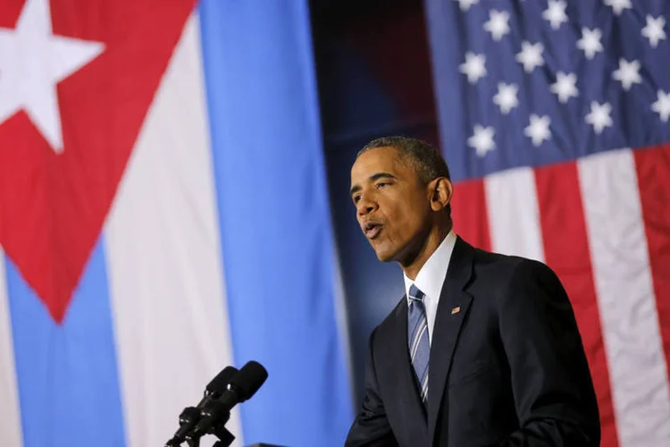 
	Obama: al&eacute;m disso o documento esclarece que o governo americano n&atilde;o pretende buscar uma mudan&ccedil;a de regime na ilha
 (Carlos Barria / Reuters)