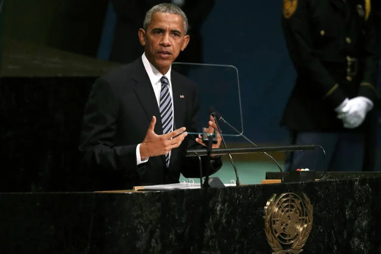 
	Obama: classificando o capitalismo como o maior impulsionador de prosperidade que o mundo j&aacute; conheceu, o presidente argumentou que o com&eacute;rcio mais ajudou a economia dos EUA
 (Lucas Jackson/Reuters)