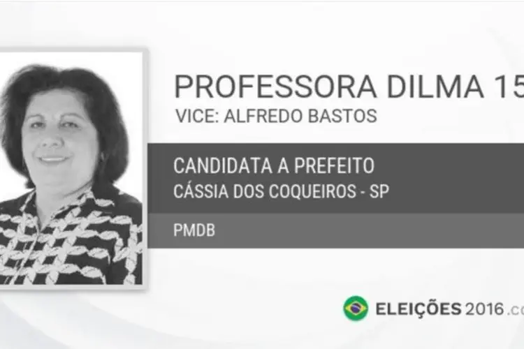Professora Dilma: candidata do PMDB foi eleita com 62% dos votos válidos (Reprodução/Eleições 2016)