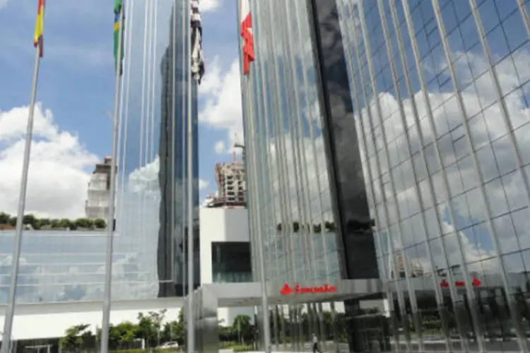 Fachada da sede do Santander, em São Paulo (Luísa Melo/Exame.com)