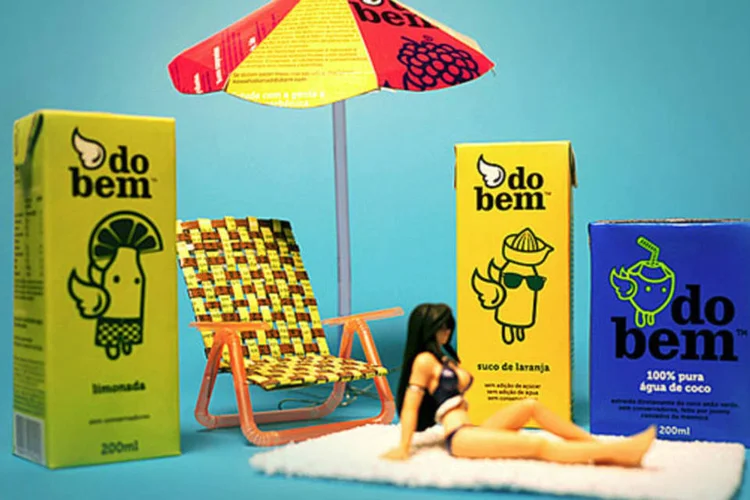
	Sucos da marca &quot;do bem&quot;: estrat&eacute;gia que inclui design e bom humor
 (Divulgação)